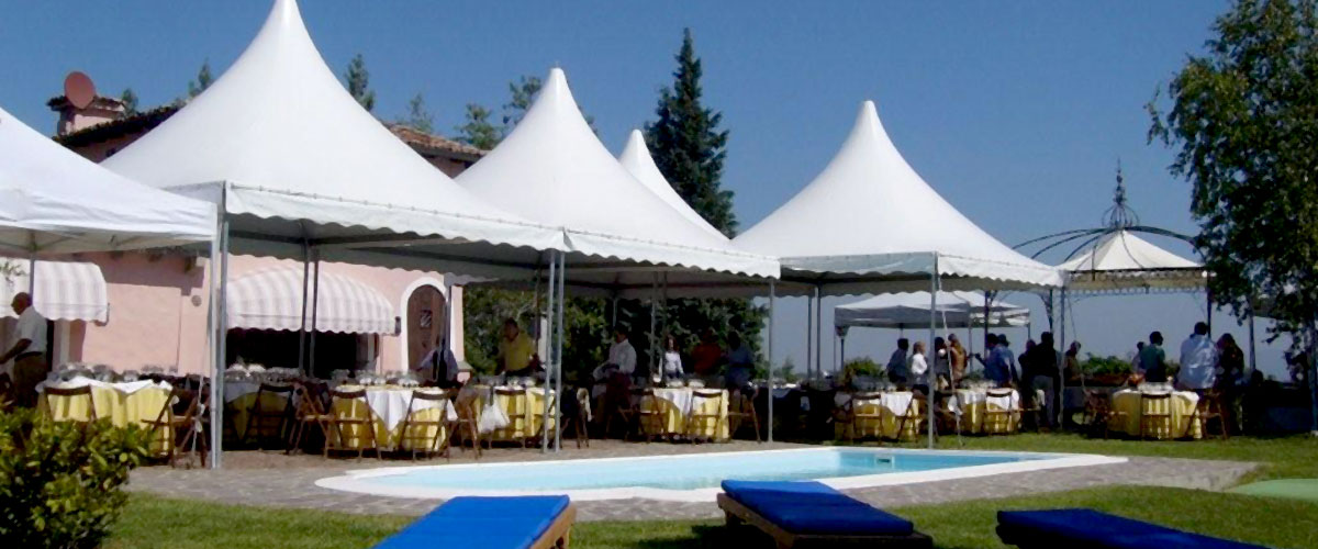 noleggio gazebo, pagoda dimensioni 5x5 in pvc